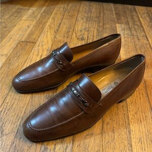 Men’s Brown Gucci Loafers 43.5 M 10.5 US Made In Italy EUC